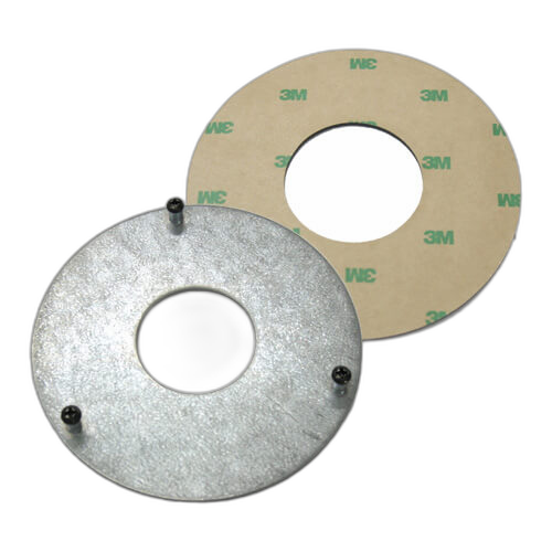 Glue Pad System for Center Hole Round Base Payment Terminal Stands