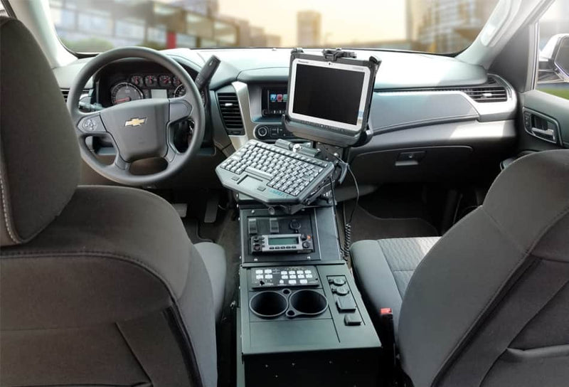 Gamber-Johnson 7170-0567-02: Wide Body Console with Cup Holder, Pocket and Printer Armrest Kit
