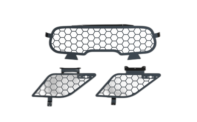 Ford Police Interceptor® Utility Cargo Window Guards – Hex Mesh with Lightbar Cutout
