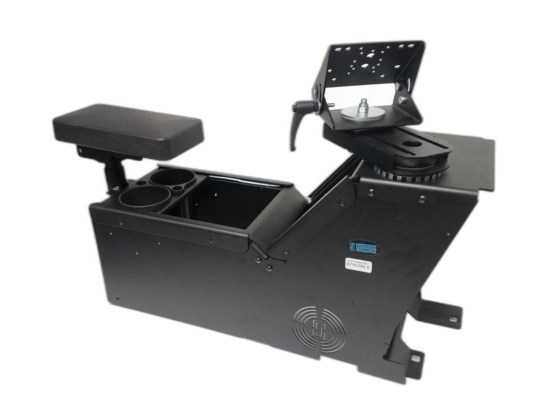 2012-2019 Ford Police Interceptor® Utility Console, Cup Holder, Armrest, and 6″ Locking Slide Arm Motion Attachment Kit