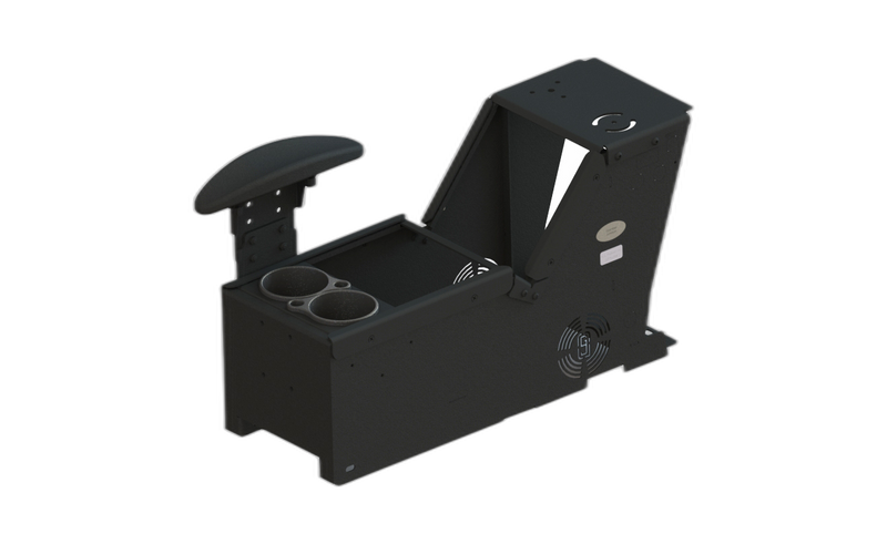 2013-2019 Ford Police Interceptor® Utility Console with Cup Holder and Side Mount Armrest Kit