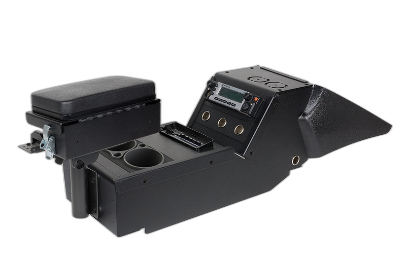 2011-2020 Dodge Charger Police Package 10.5″ Console Box, Cup Holder and Printer Armrest Kit