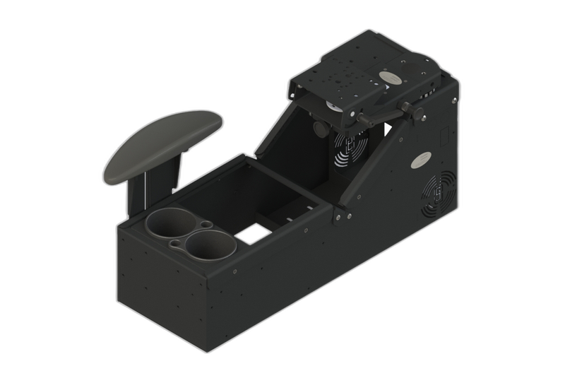 Universal Sloped Console with Cup Holder, Armrest and Mongoose® Motion Attachment