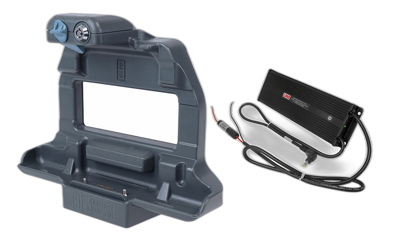 Getac ZX70 Powered Charging Cradle with 20-60V Material Handling Isolated Power Adapter