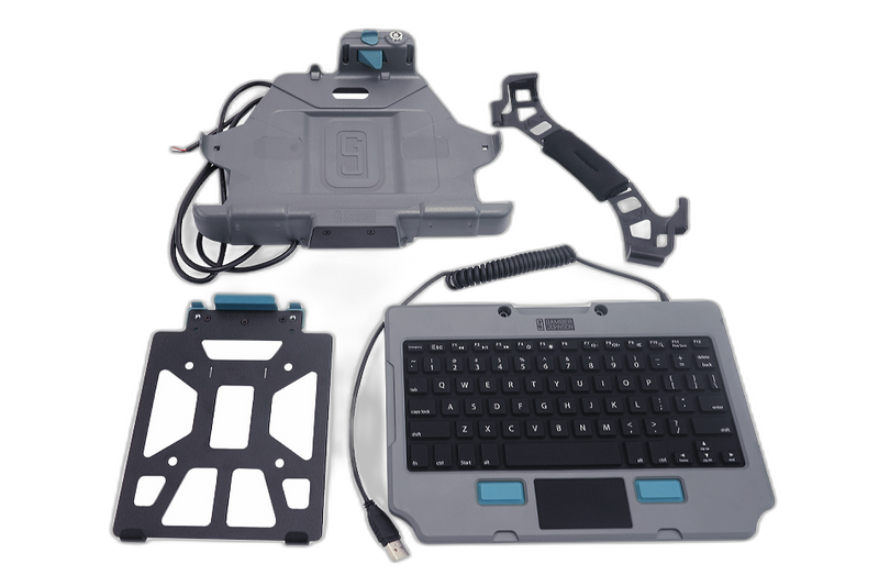 Samsung Galaxy Tab Active4 Pro/Active5 Pro Docking Station with Hand strap; Rugged Lite Keyboard; and Quick Release Keyboard Cradle
