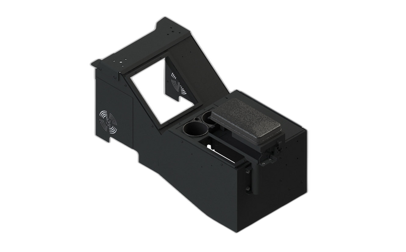 Ford Pickup Truck Console with Internal Cup Holder and Printer Armrest Kit