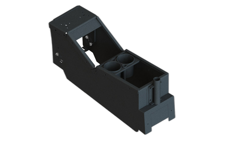 2020+ Ford Police Interceptor® Utility Low-Profile Console Box with Cup Holder and Vertical Surface Mount Kit