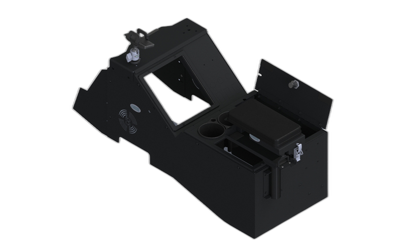 2021+ Ford F150 & 2023+ F250-550 Wide Body Console Box Kit with Magnetic Phone Holder, Cup Holder and Printer Armrest
