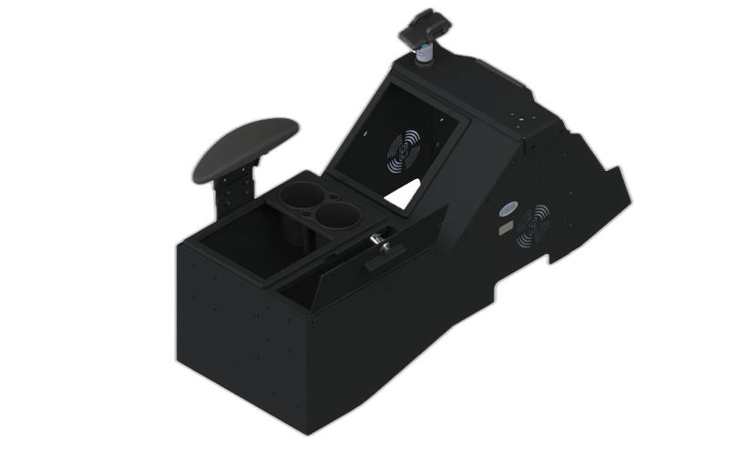 2021+ Ford F150 & 2023+ F250-550 Wide Body Console Box with Magnetic Phone Holder, Cup Holder and Side Armrest