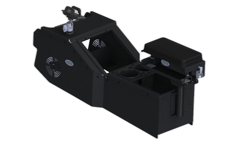 2021+ Dodge Durango Standard Console Box Kit with Magnetic Phone Holder, Cup Holder and Printer Armrest