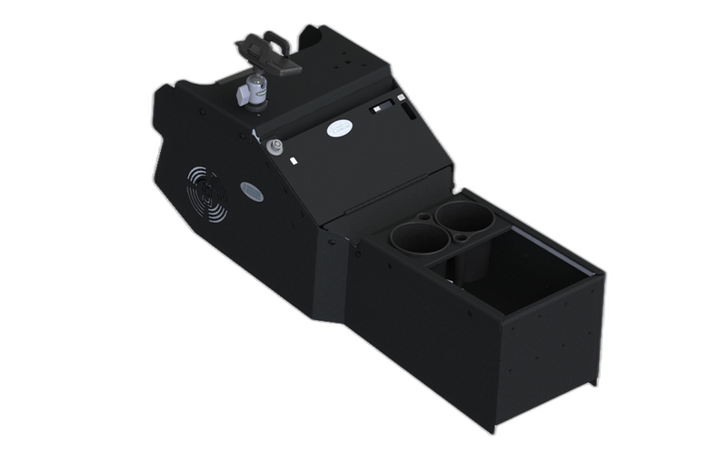 2021+ Dodge Durango Standard Console Box Kit with Printer Mount, Magnetic Phone Holder, and Cup Holder