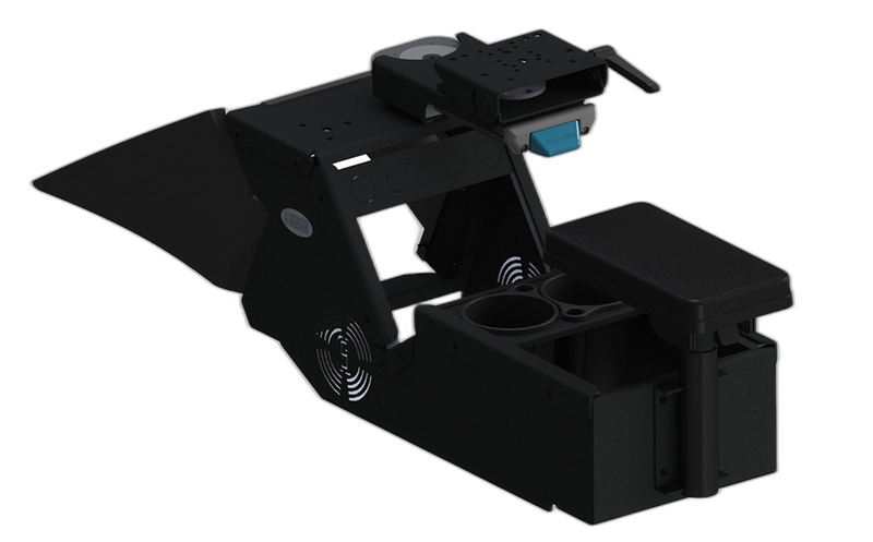 2021+ Dodge Charger Console Box (Short 10.5″) Kit with Cup Holder, Rear Armrest, and Mongoose® XLE 9″ Motion Attachment