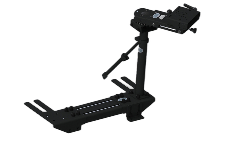 Universal Adjustable Seat Base Pedestal Kit with Mongoose® 9″ Locking Slide Arm with Short Clevis