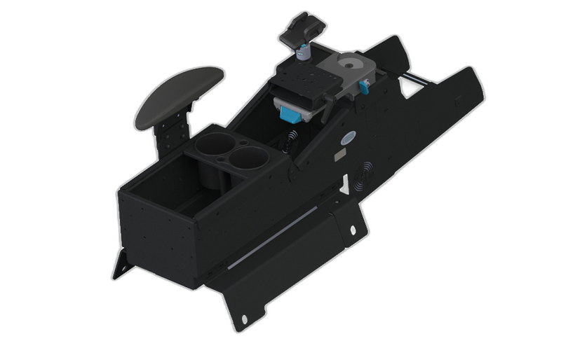 2021-2024 Chevy Tahoe Standard Width Console Box Kit with Magnetic Phone Holder, Side Armrest, Cup Holder, and Mongoose® XLE 9″ Motion Attachment