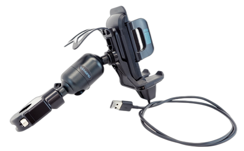 KIT: Universal Phone Charging Cradle with Zirkona Joiner and 7/8″ Round Clamp