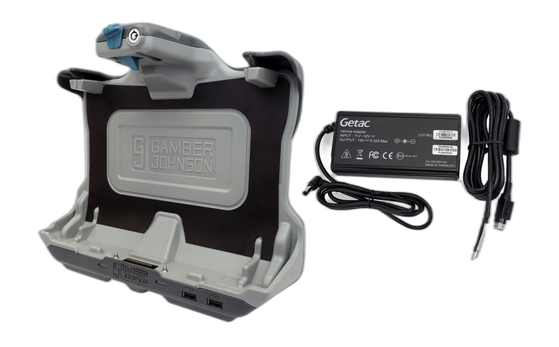Getac UX10 Tablet Docking Station (NO RF) with Getac 120W Auto Power Adapter; Bare Wire Lead