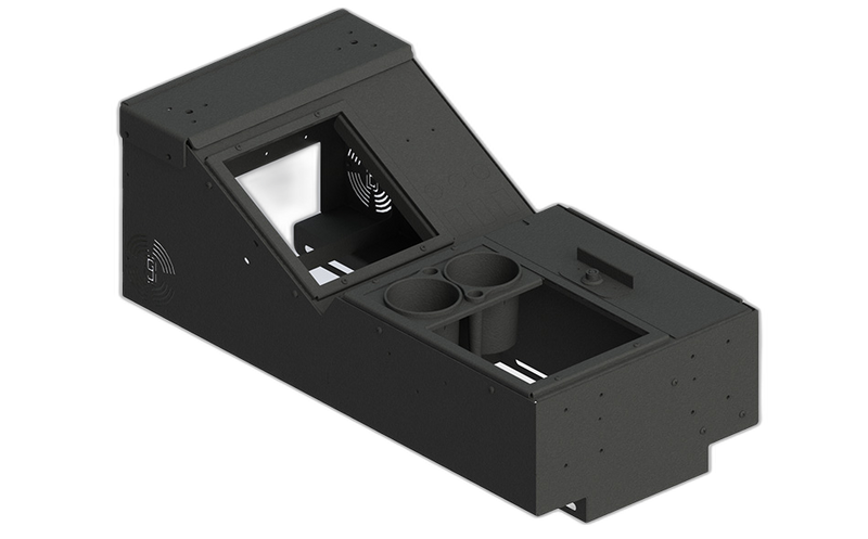 Universal Wide Body Console Box Kit with Locking Storage and Cup Holder