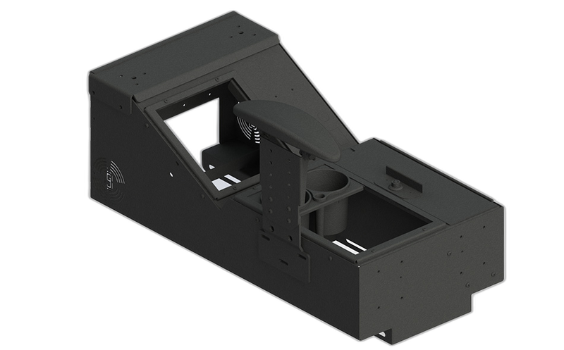 Universal Wide Body Console Box Kit with Locking Storage, Cup Holder and Side Arm Rest