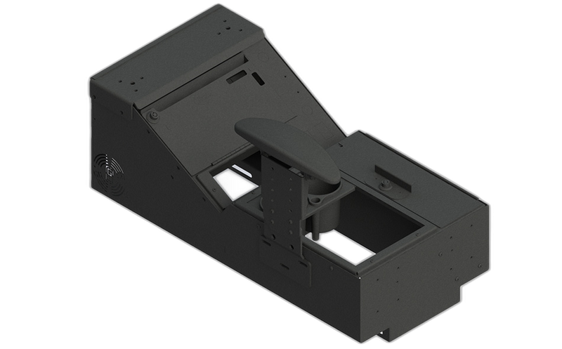 Universal Wide Body Console Box Kit with Printer Mount, Locking Storage, Cup Holder and Side Arm Rest