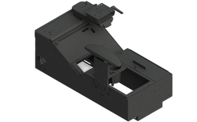 Universal Wide Body Console Box Kit with Printer Mount, Locking Storage, Cup Holder, Side Arm Rest and 9″ Mongoose XLE