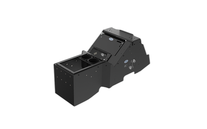 Gamber-Johnson 2021+ Ford F-150 Wide-To-Narrow Console Box with Printer Mount & Cup Holder (7170-1078-00)