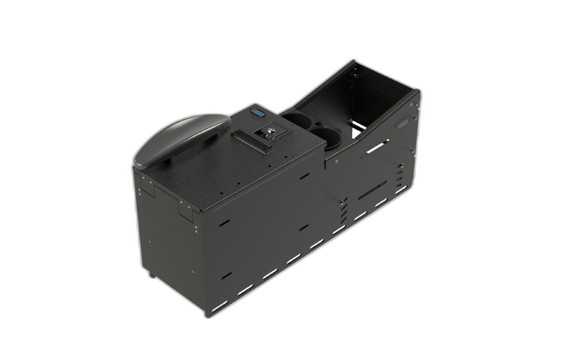 KIT – File-Folder Workstation Box with Console (Includes Cupholders), Armrest, and Top Plate