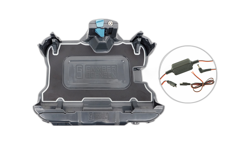 Getac ZX10 Vehicle Cradle (no electronics) with 65W Auto Power Adapter with Bare Wire Lead; No RF