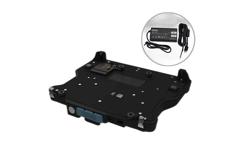 Getac V120 Docking Station, Lite Port, QUAD RF with 120W Bare Wire Auto Power Adapter