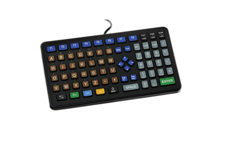 Small Footprint with Oversized Keys Keyboard