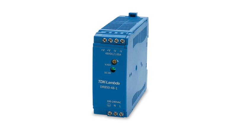 HV-DRB50-48-1 - DIN Rail Power supply. 50W DC output and 85 to 264V AC input voltage