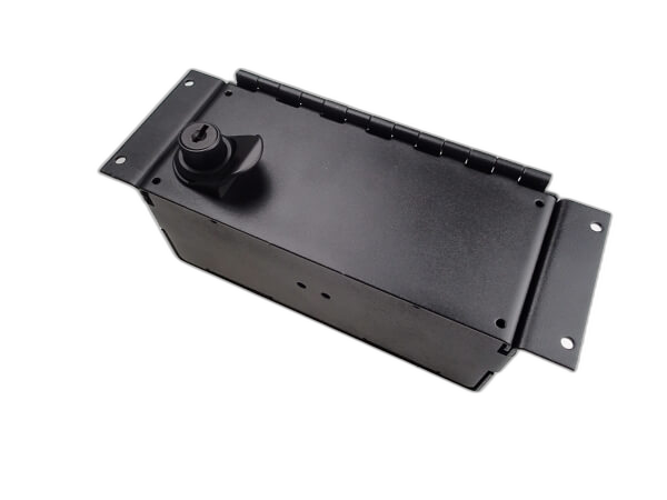 3″ Accessory Pocket w/Hinged Lid & Lock, 2.5″ Deep