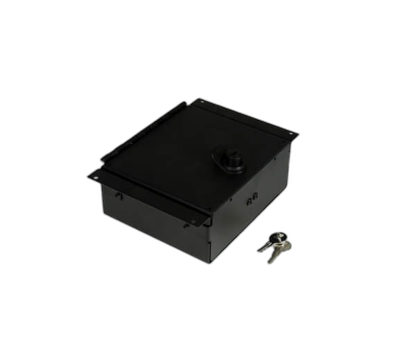 6″ Accessory Pocket W/Hinged Lid & Lock, 2.5″ Deep