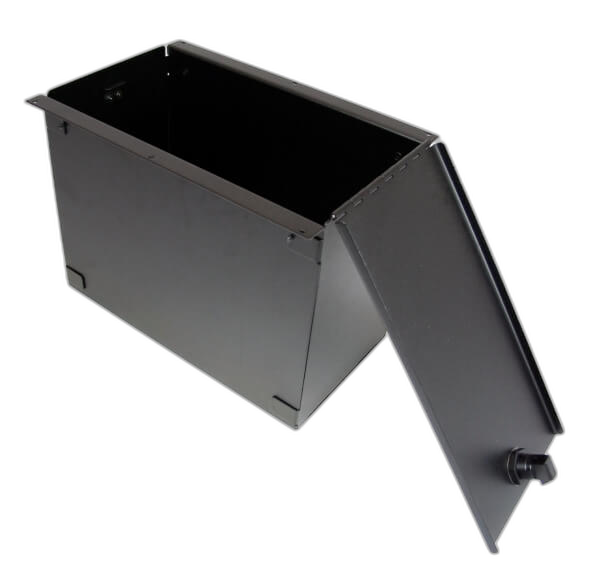 13″ Accessory Pocket W/Hinged Lid & Lock, 9.5″ Deep
