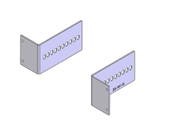 2-Piece Equipment Mounting Bracket, 2.5″ Mounting Space, 1.18″ Bend