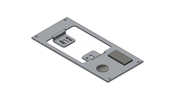 1-Piece Equipment Mounting Bracket, 4″ Mounting Space, Fits Whelen Arges Remote Spotlight Control Head