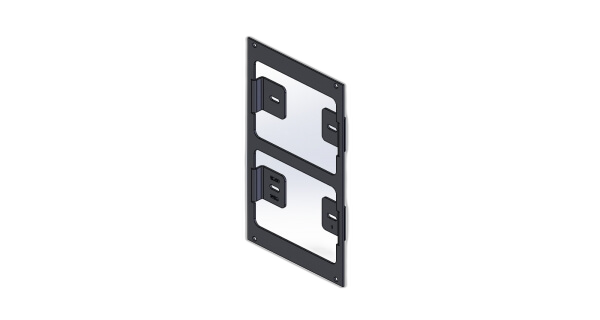 1-Piece Equipment Mounting Bracket, 5″ Mounting Space, Fits Dual Whelen Arges Controllers