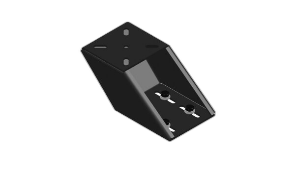 Heavy-Duty Offset Angle Bracket, 3.5" Offset, 45 Degrees