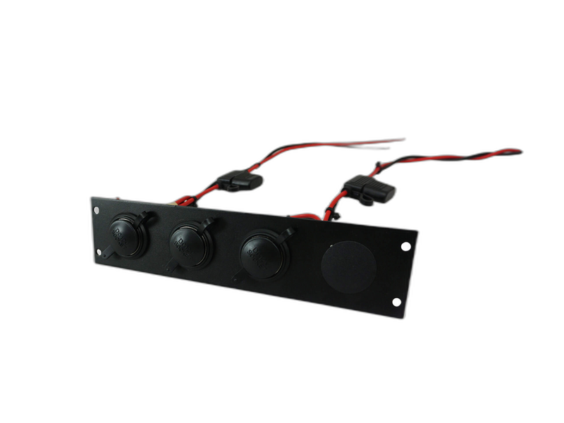 Console Accessory Bracket Kit with 3 Lighter Plug Outlets