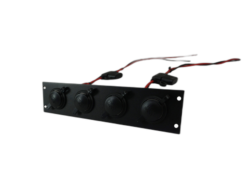 Console Accessory Bracket Kit with 4 Lighter Plug Outlets