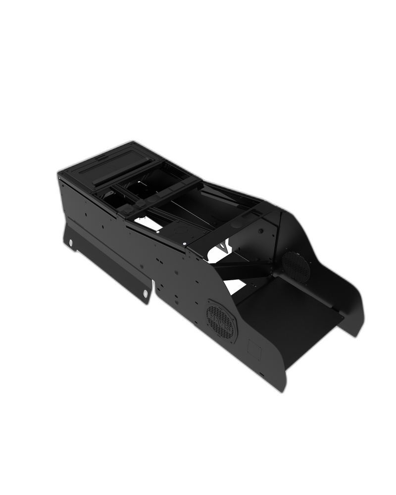 Vehicle-Specific 15″ Wide Angled Console with Internal PocketJet 8 Printer Mount for 2021-2024 Chevrolet Tahoe Police Pursuit Vehicle