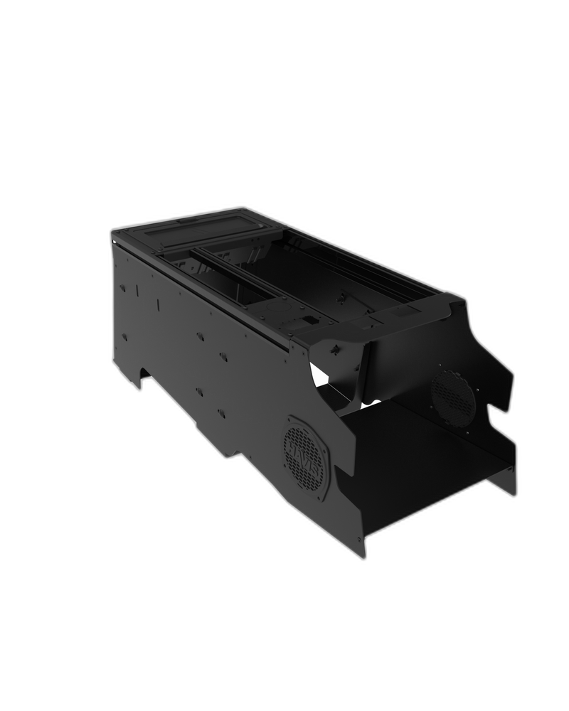Vehicle Specific 24" Wide Flat Console With PocketJet 6 & 7 Printer Module for 2021-2025 Ford F-150 Police Responder, Special Service Vehicle (SSV)