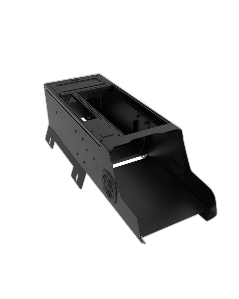 Vehicle-Specific 19″ Wide Flat Console With PocketJet 8 Printer Mount for 2019-2025 Chevrolet Silverado & GMC Sierra