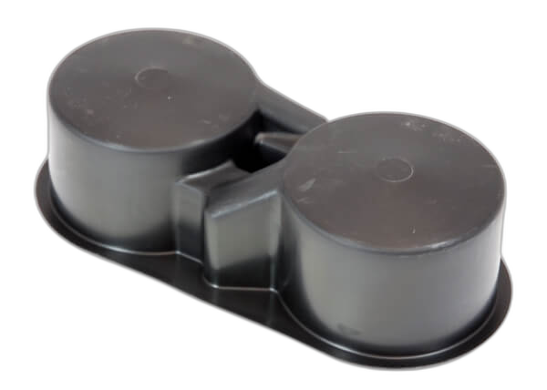 Dual Cup Holder Insert Molded Plastic