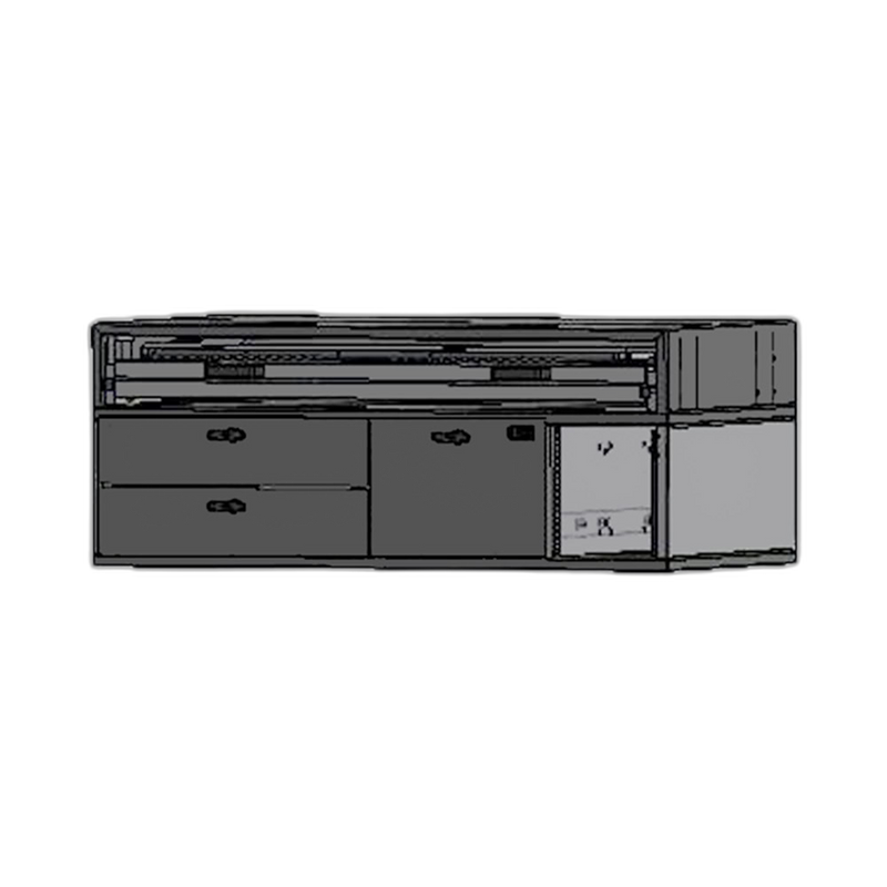 Command Post, 48″ W x 22″ L x 18″ Three Drawer Module with Whiteboard on Top and Draw-tight locking Handles