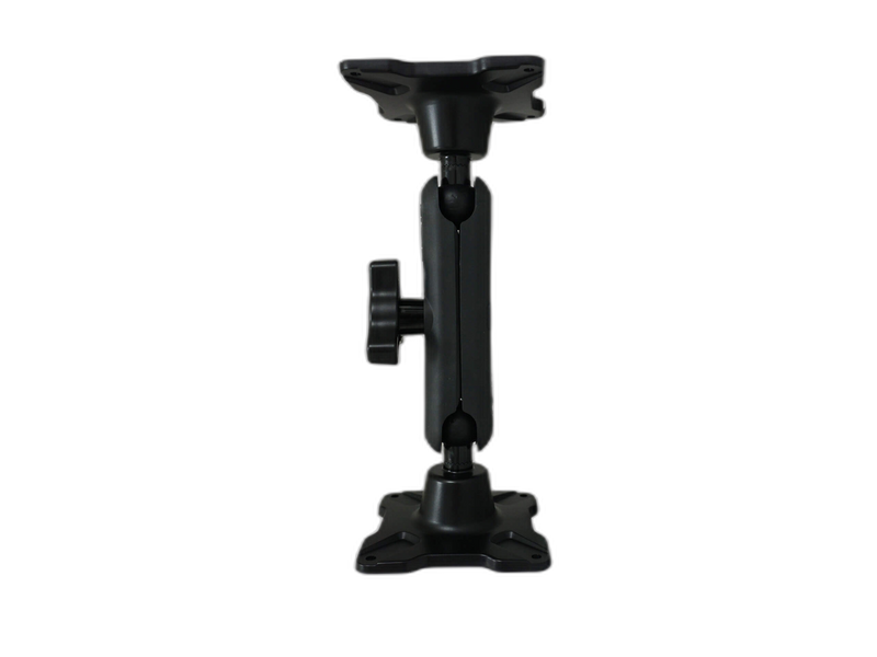 Dual Ball Mount with 1.00″ Knob-Style Long Housing & Two Long Stem VESA 75 Plates