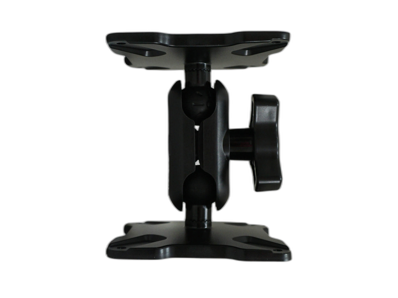 Dual Ball Mount with 1.00″ Knob-Style Standard Housing & Two Standard VESA 75 Plates