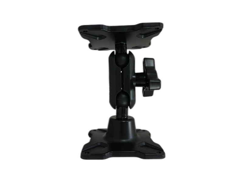 Dual Ball Mount with 1.00″ Knob-Style Standard Housing, One Standard VESA 75 Plate & One Long VESA 75 Plate