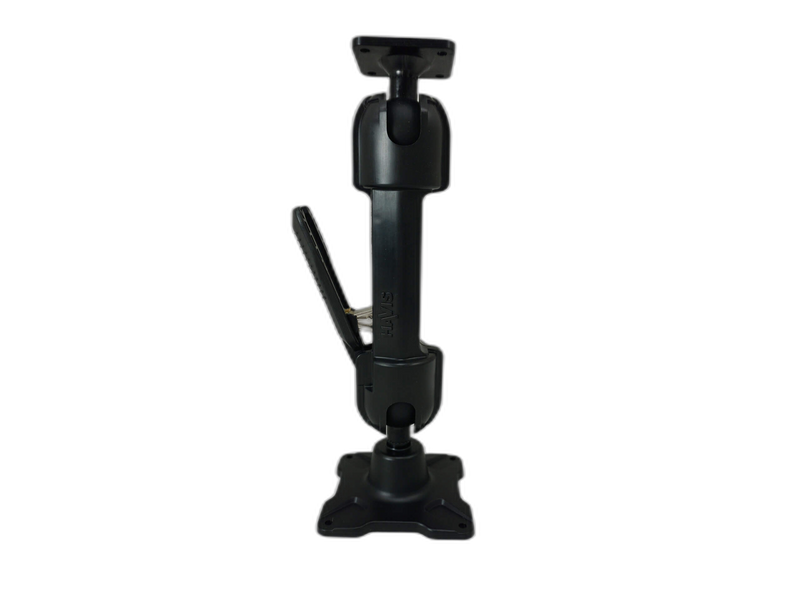 Dual Ball Mount with 1.50″ Clamp-Style Long Housing, One Standard AMPS Plate & One Long VESA 75 Plate