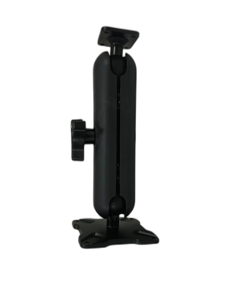 Dual Ball Mount with 1.50″ Knob-Style Long Housing, One Standard AMPS Plate & One Standard VESA 75 Plate