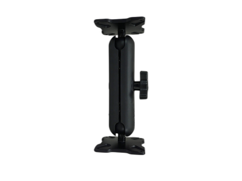 Dual Ball Mount with 1.50″ Knob-Style Long Housing & Two Standard VESA 75 Plates